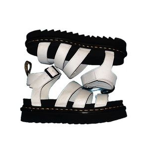 dr. martens white platform sandals size 8! (worn once)